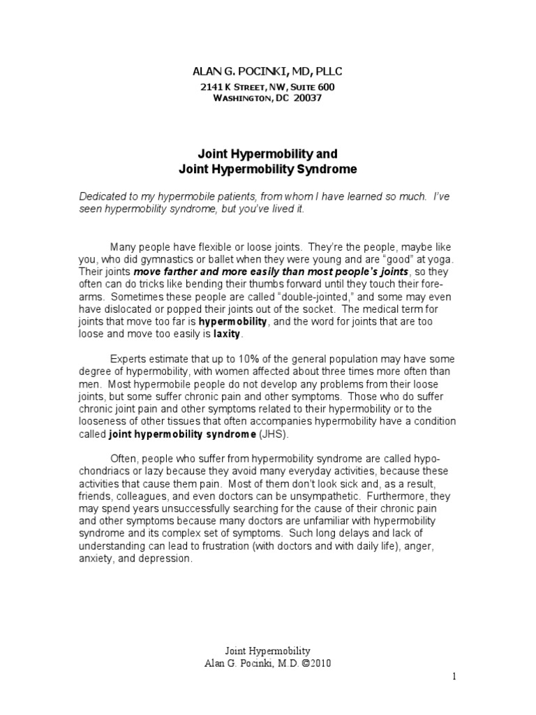 Hypermobility PDF | PDF | Sleep | Human Anatomy