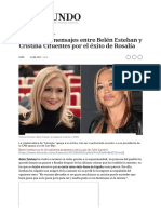 El Cruce de Mensajes Entre Belén Esteban y Cristina Cifuentes Por El Éxito de Rosalía _ Famosos