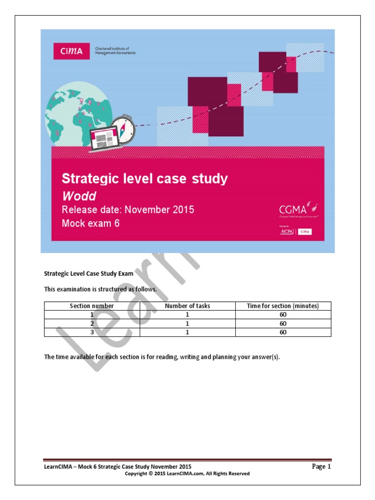 Cima final case study exam picture