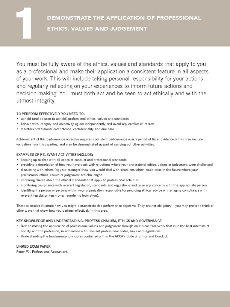 Professional Ethics and Values in Practice | PDF | Professional Ethics ...