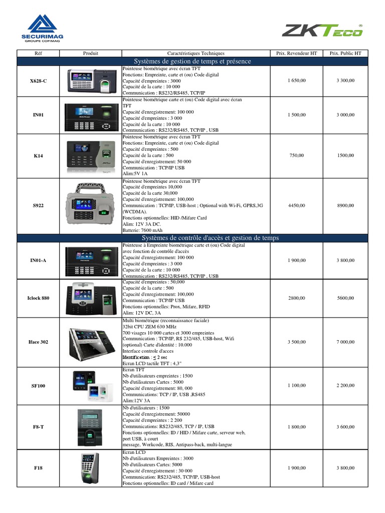 controle acces biometrique