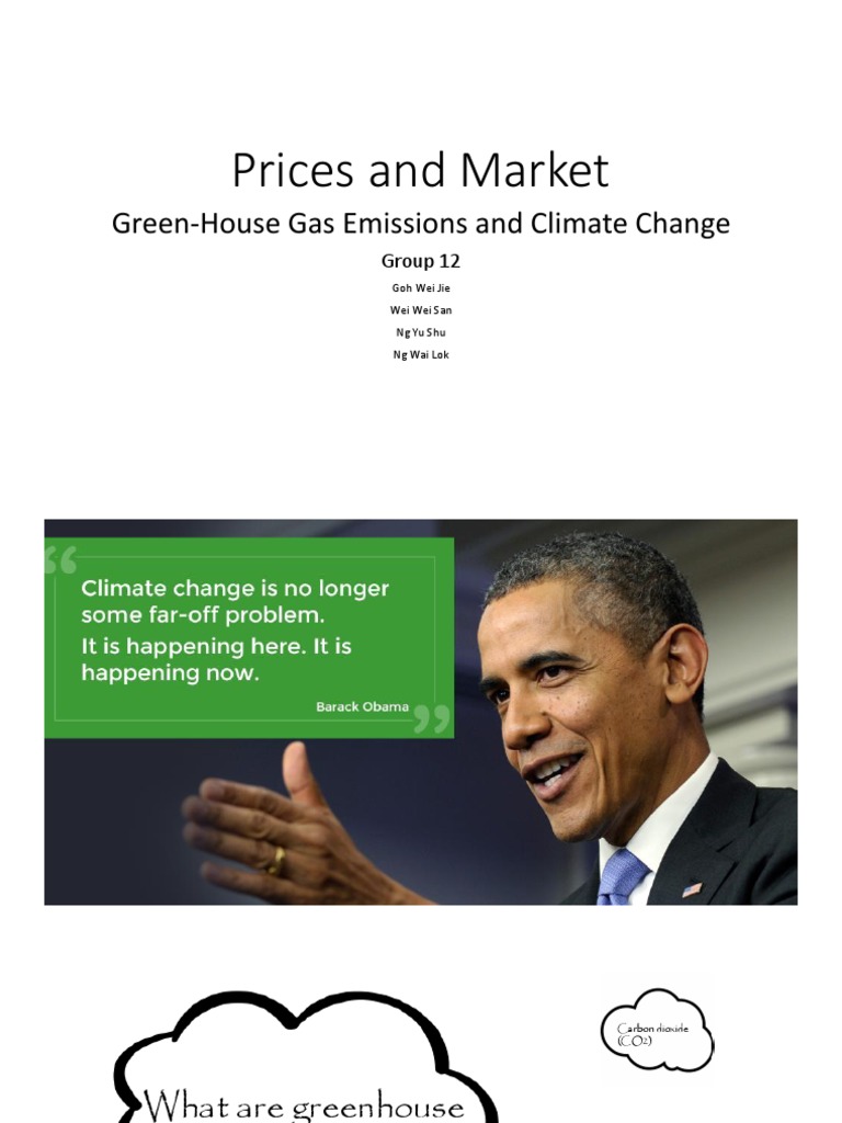 Prices and Market: Green-House Gas Emissions and Climate Change | PDF