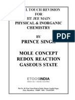 IIT JEE PHYSICAL & INORGANIC CHEMISTRY REVISION
