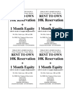10K Reservation + 1 Month Equity 10K Reservation + 1 Month Equity
