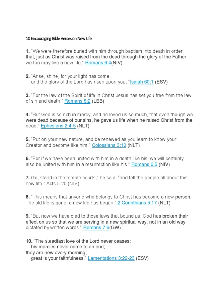 Encouraging Bible Verses