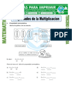 Ficha Propiedades de La Multiplicacion para Tercero de Primaria