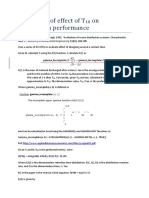 Estimation of Effect of T10 on Disinfection Performance