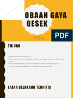 Percobaan Gaya Gesek