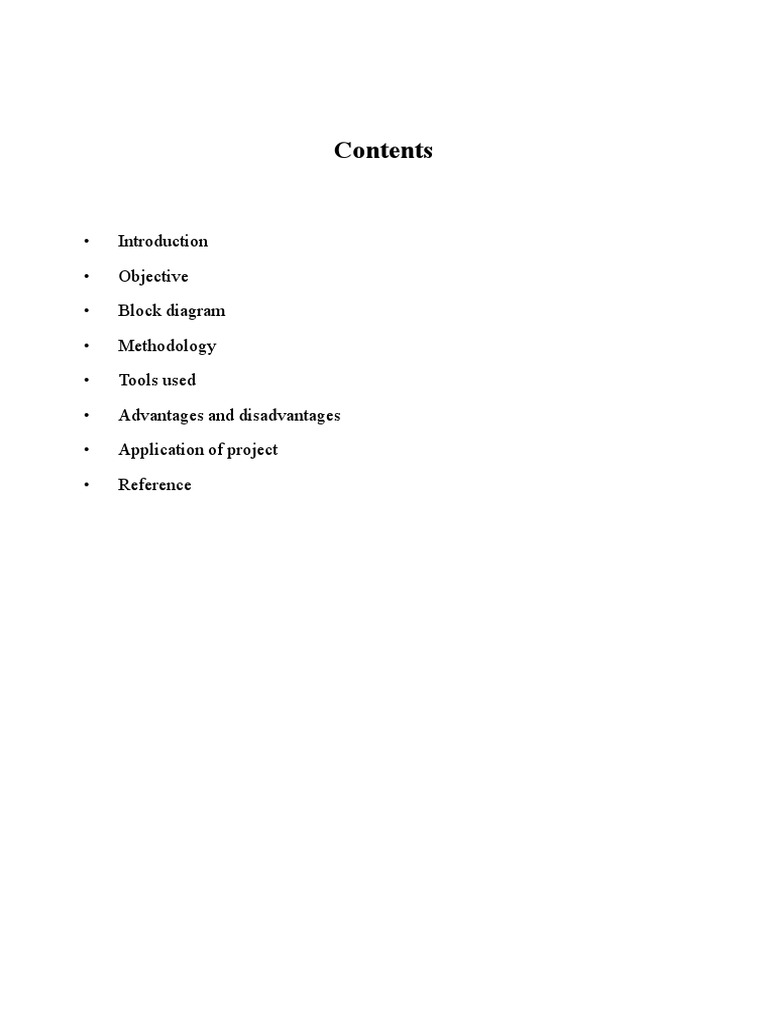 Objective - Block Diagram - Methodology - Tools Used - Advantages and ...