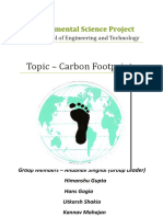 Topic - Carbon Footprint: Environmental Science Project