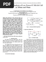 Performance Analysis of Low Power 6T SRAM Cell in 180nm and 90nm