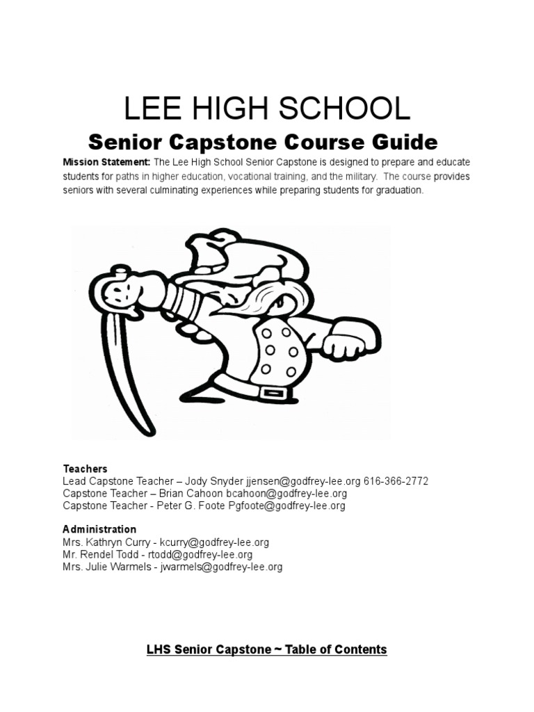 Lee High School Senior Capstone Guide | PDF | Mentorship | Academic ...