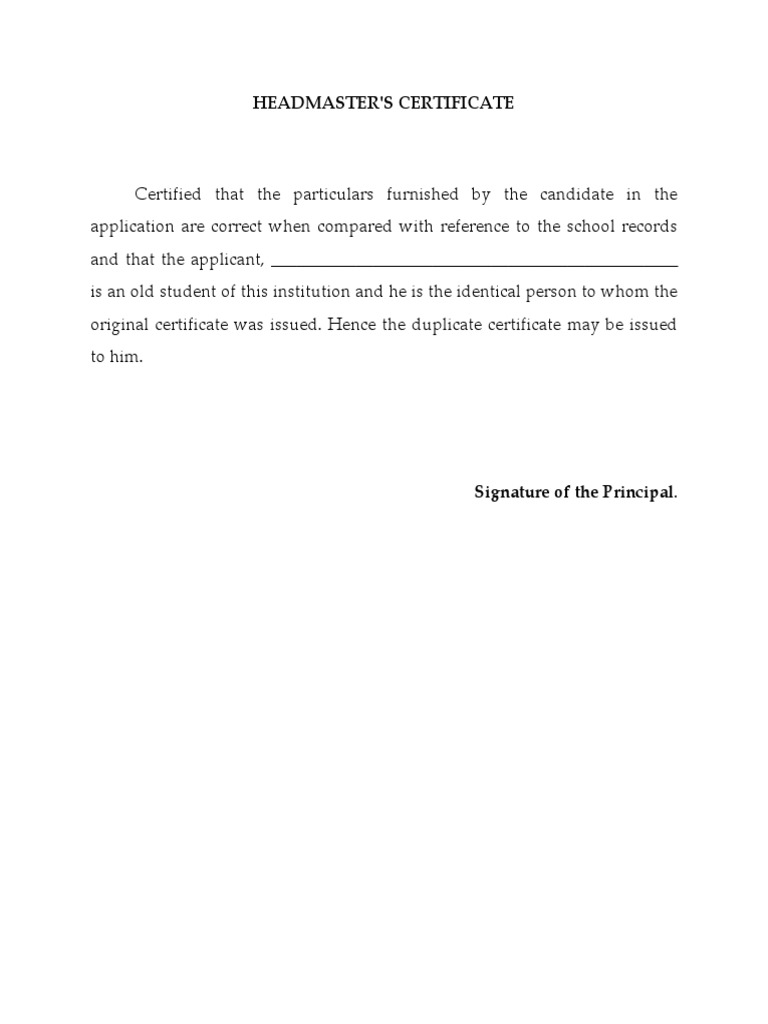 HM Certificate | PDF