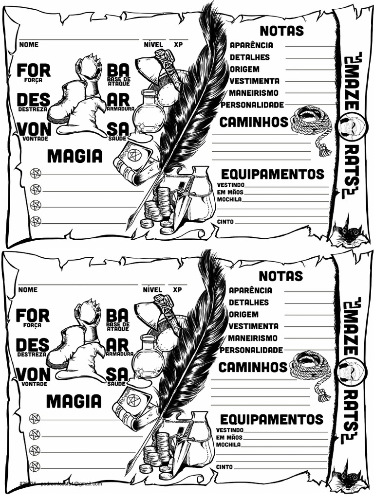 Ficha Maze Rats | PDF