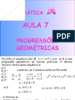 Matemática PPT - Aula 07 - Sequências PG