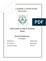 Computer Methods in Power System Lab (EE-418N) : Indus Institute of Engg. & Technology Kinana