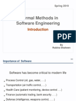 Formal Methods in Software Engineering: Spring 2019