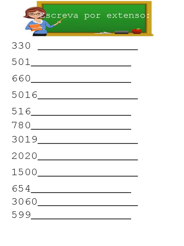 Escreva Por Extenso | PDF
