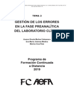 Tema - 2 - Gestion Errores Fase Preanalitica