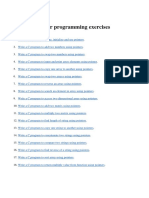 List of Pointer Programming Exercises