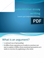 Argumentative Essay Writing Lesson 34