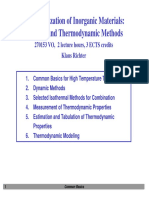 Characterization of Inorganic Materials: Thermal and Thermodynamic Methods