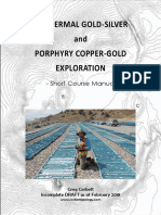 Epithermal Gold-Silver and Porphyry Copper-Gold Exploration: Short Course Manual