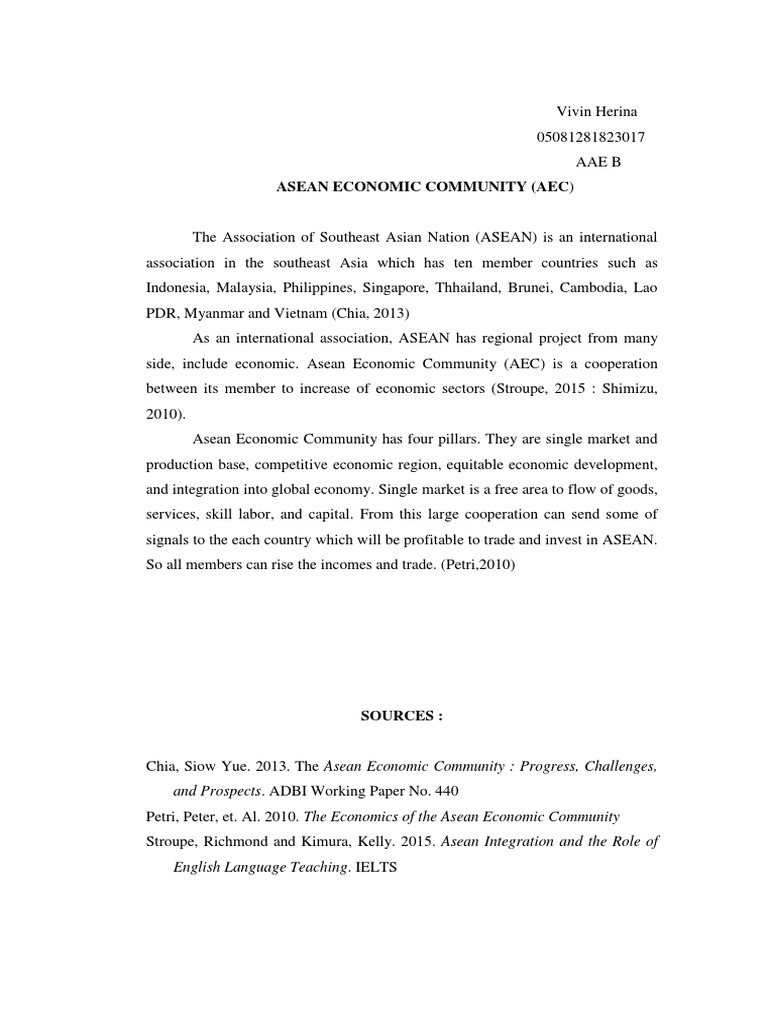 Overview of ASEAN Economic Community | PDF