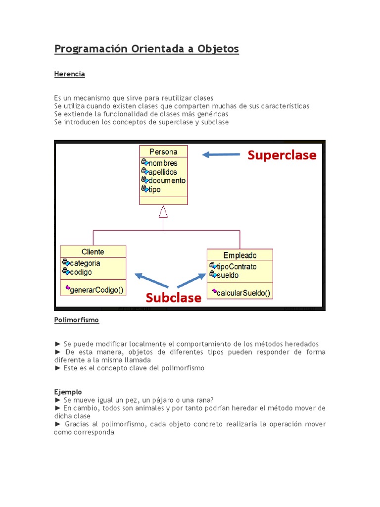 Polimorfismo en Programación Orientada a Objetos | PDF | Objeto ...