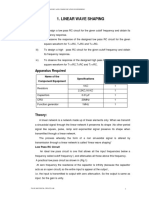 Linear Wave Shaping: Name of The Component/Equipment Specifications Quantity