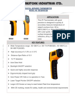 Application: Digital Infrared Thermometer MODEL NO. BE320/GS320