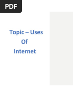 1 Uses of Internet