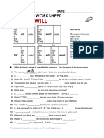 Future: Will: Grammar Worksheet
