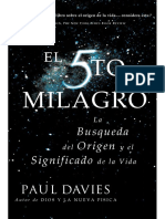 El Quinto Milagro, La Búsqueda Del Origen y El Significado de La Vida - Paul Davies