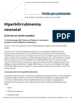 Hiperbilirrubinemia Neonatal - Pediatría - Manual MSD Versión para Profesionales