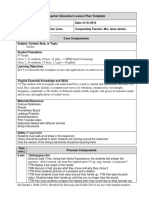 Teacher Education Lesson Plan Template