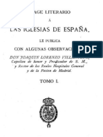 J.L. Villanueva, Viage Literario A Las Iglesias de España, Tomo I