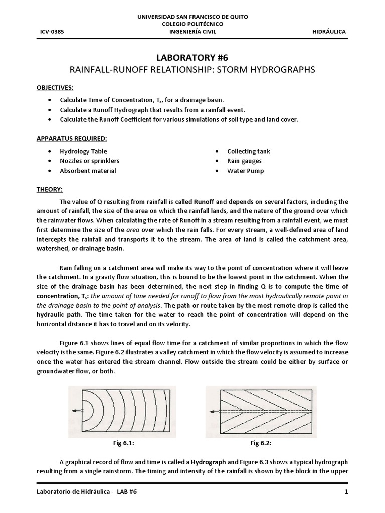 Storm Hydrographs and Time of Concentration | PDF | Drainage Basin ...