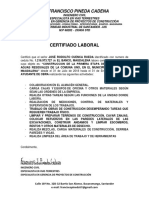 Certificado Laboral Jose Rodolfo