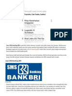 Cara SMS Banking BRI (Transfer, Cek Saldo, Daftar)