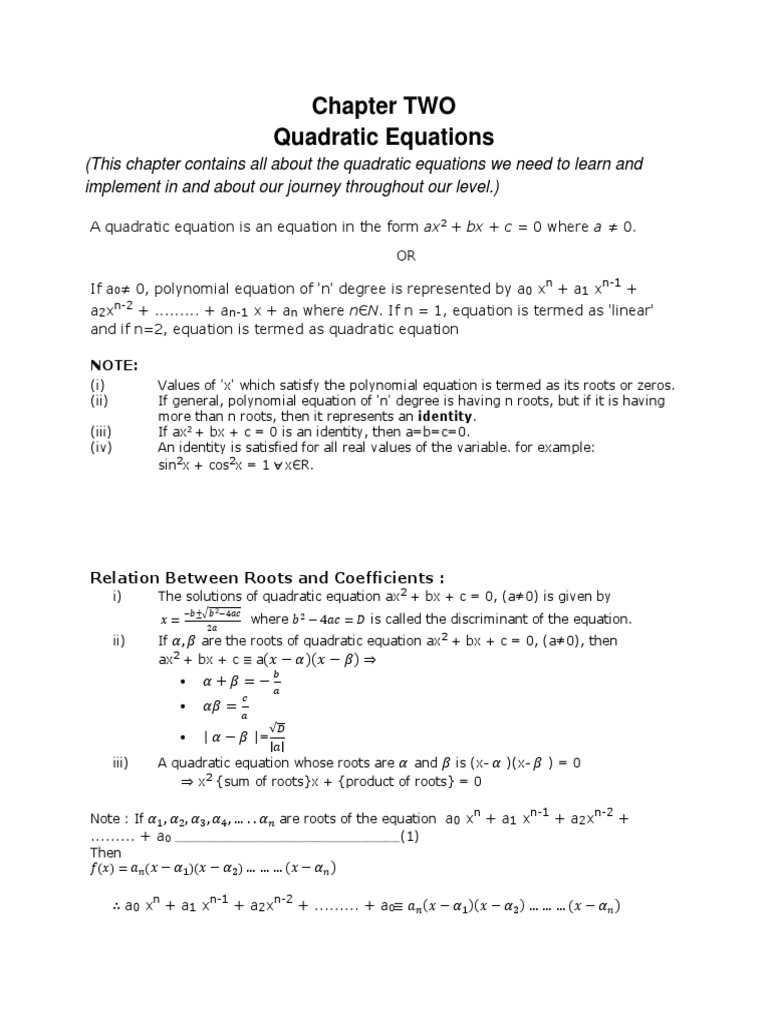 2 Quadratic Equations Quadratic Equation Zero Of A Function