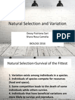 Natural Selection and Variation SEMOGA GA TERJUN