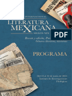 Programa Congreso Literatura