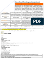 Plano alimentar para emagrecimento com cardápio semanal e lista de compras