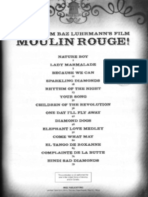 Inhibere Rotere Afskrække Moulin Rouge Book | PDF
