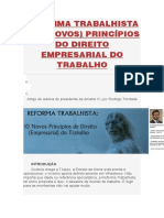 REFORMA TRABALHISTA – 10 (NOVOS) PRINCÍPIOS DO DIREITO EMPRESARIAL DO TRABALHO.doc