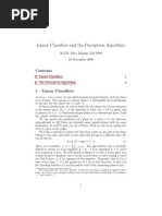 Linear Classifiers and The Perceptron Algorithm: 36-350, Data Mining, Fall 2009 16 November 2009