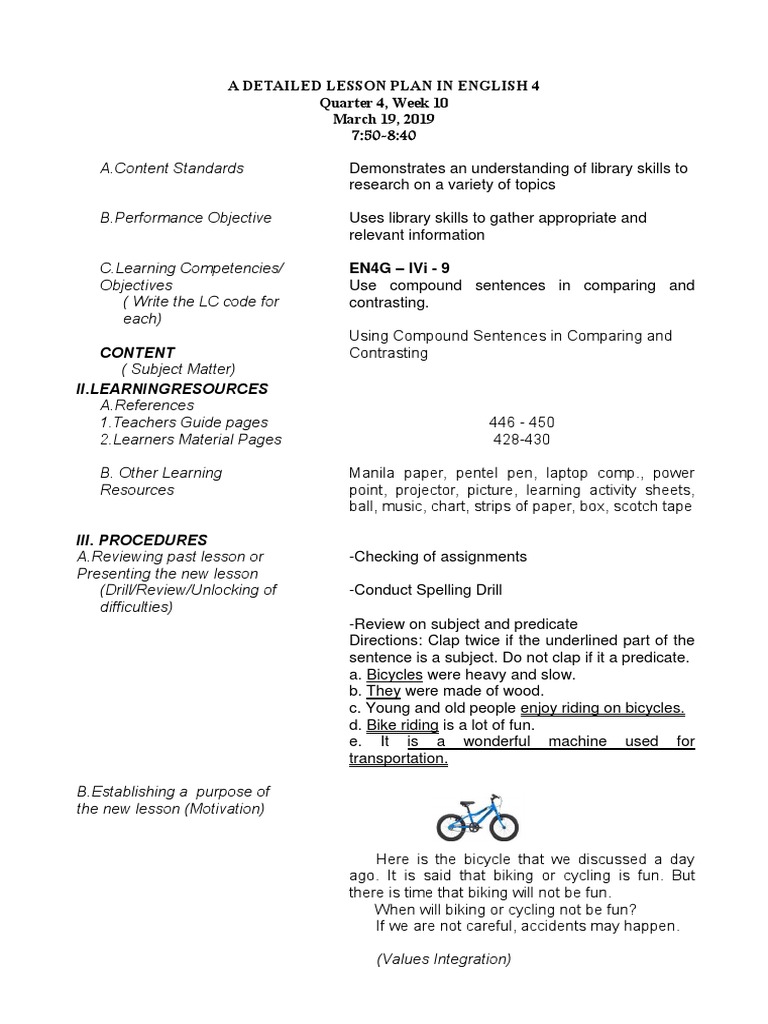 Cot English 4Q4WK 10Gary C. Rodriguez PDF Sentence