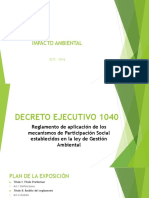 Exposición Decreto Ejecutivo - 1040