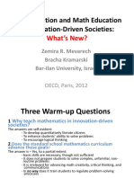 Metacognition and Math Education in Innovation-Driven Societies